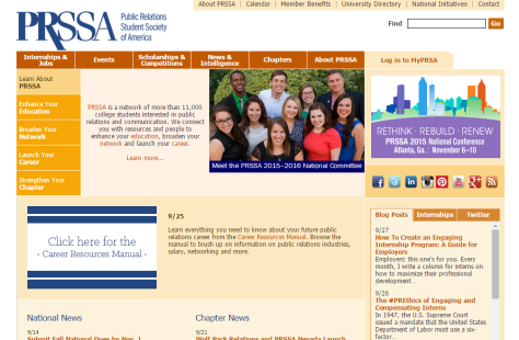 Front page of PRSSA